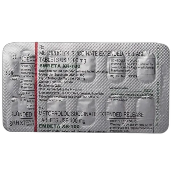 embeta xr 100mg tablet 10's